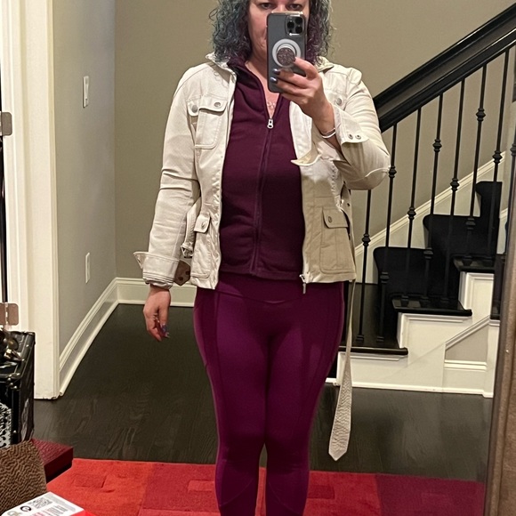 Kenneth Cole Faux Leather Jacket, sz S, Ivory - Picture 5 of 5